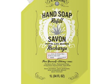 J.R. WATKINS - Aloe & Green Tea Liquid Hand Soap Refill - 34 fl. oz. (1 L) Sale