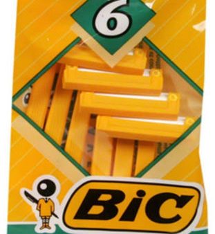 BIC - Single Blade Sensitive Disposable Shaver - 6 Shavers For Discount