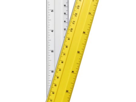 CHARLES LEONARD - Beveled Edge Plastic Ruler Assorted Colors - 6 Inches Sale