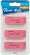 PAPER MATE - Pink Pearl Eraser Medium - 3 Pack Supply